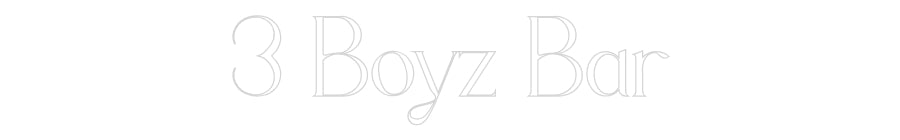 Custom Neon: 3 Boyz Bar