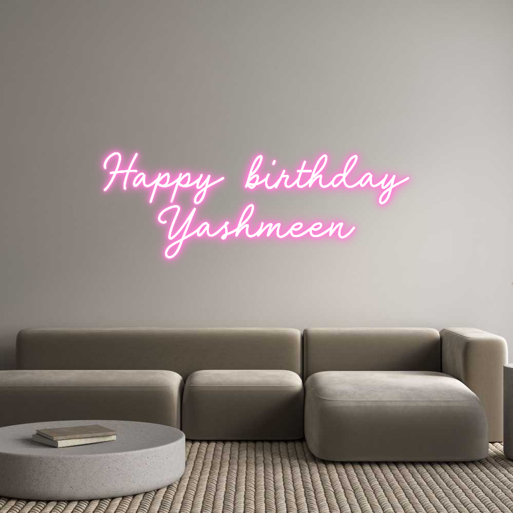 Custom Neon: Happy birthda...