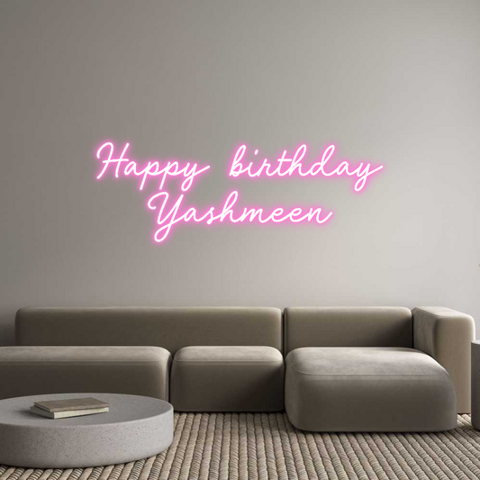 Custom Neon: Happy birthda...