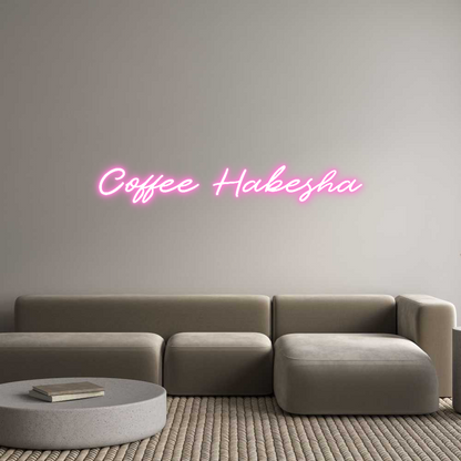 Custom Neon: Coffee Habesha
