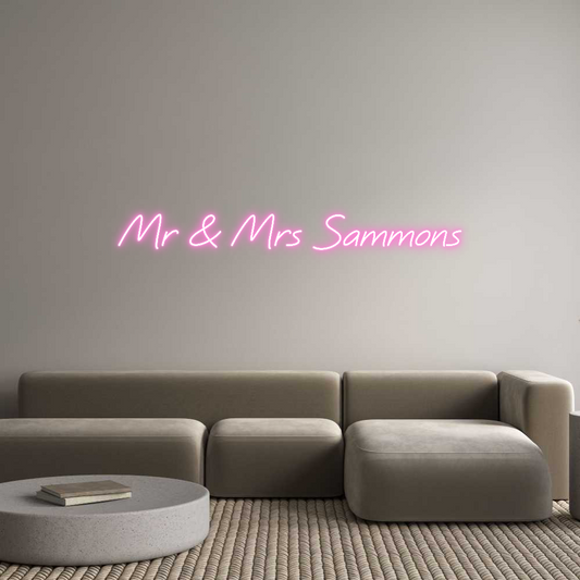 Custom Neon: Mr & Mrs Samm...