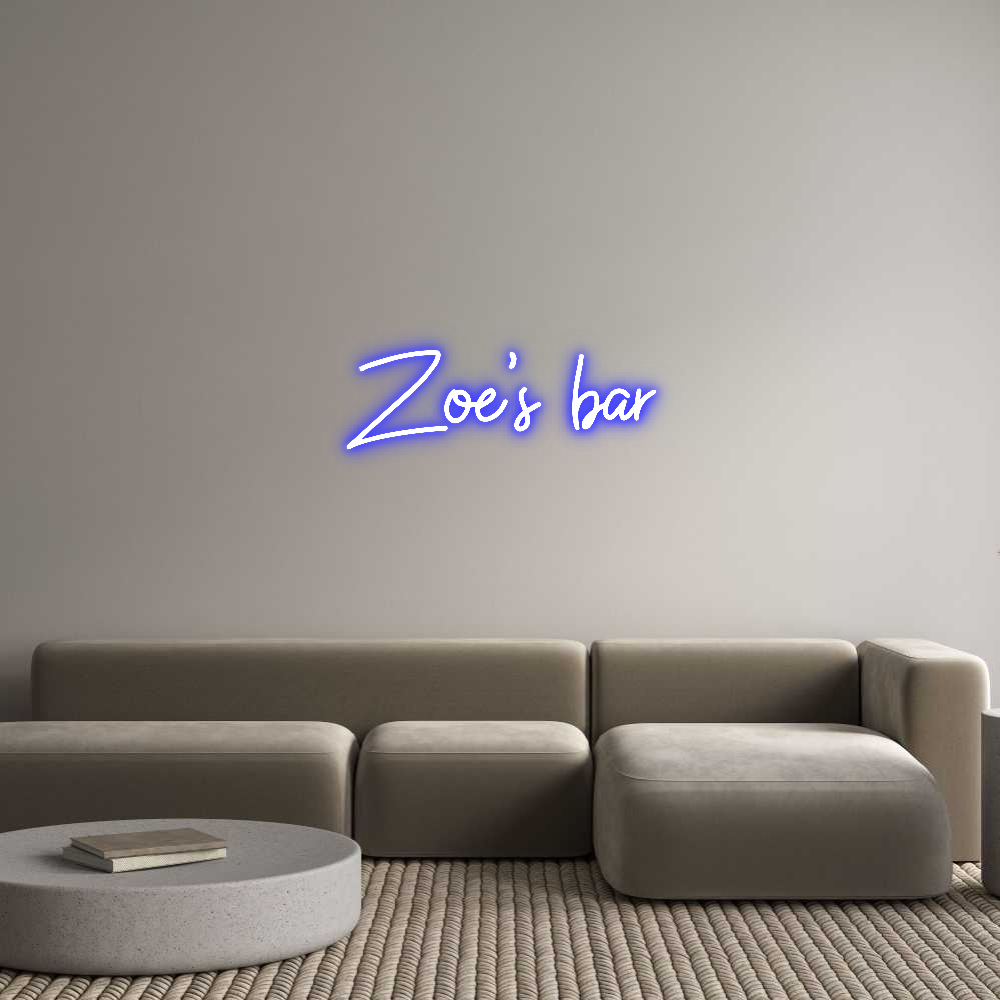 Custom Neon: Zoe’s bar