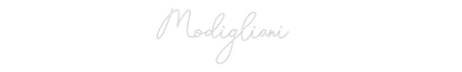 Custom Neon: Modigliani