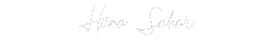 Custom Neon: Hana Sahar