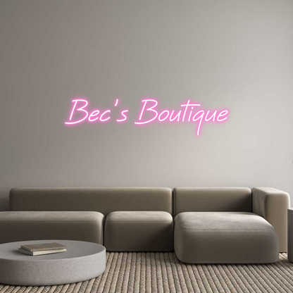 Custom Neon: Bec’s Boutique