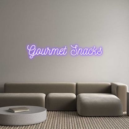 Custom Neon: Gourmet Snacks