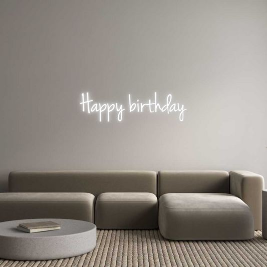Custom Neon: Happy birthday