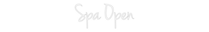 Custom Neon: Spa Open
