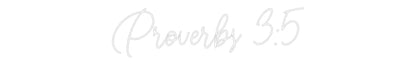 Custom Neon: Proverbs 3:5