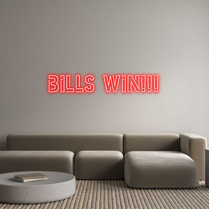 Custom Neon: Bills Win!!!
