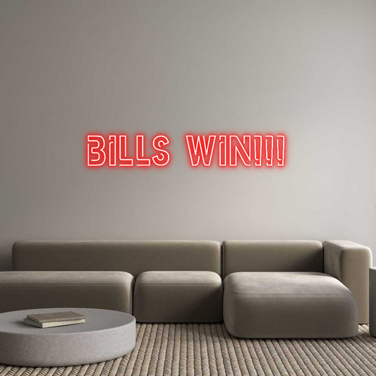 Custom Neon: Bills Win!!!