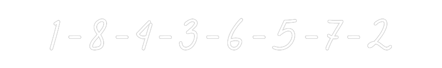Custom Neon: 1-8-4-3-6-5-7-2