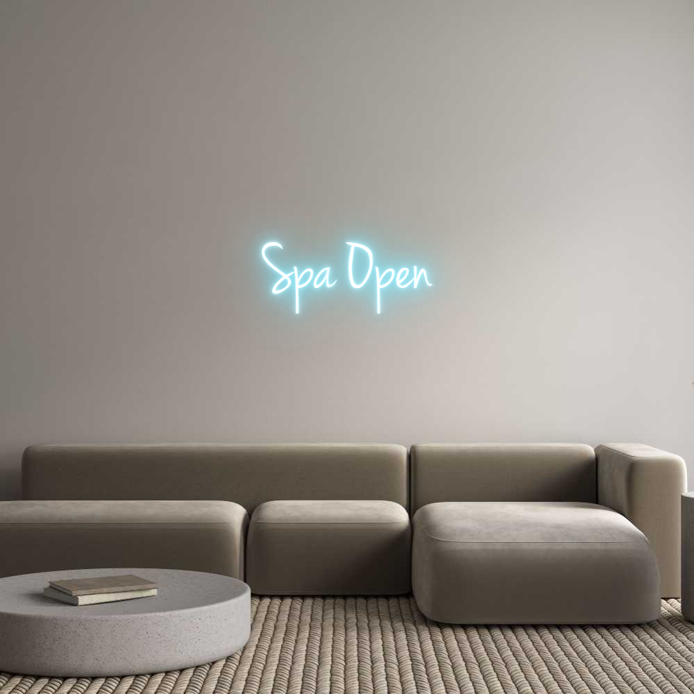 Custom Neon: Spa Open