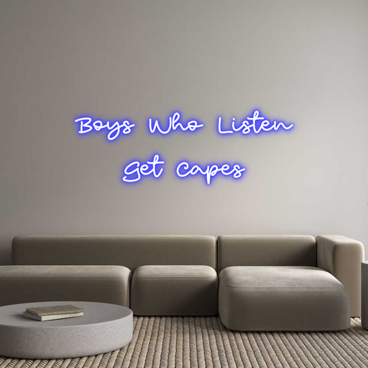 Custom Neon: Boys Who List...