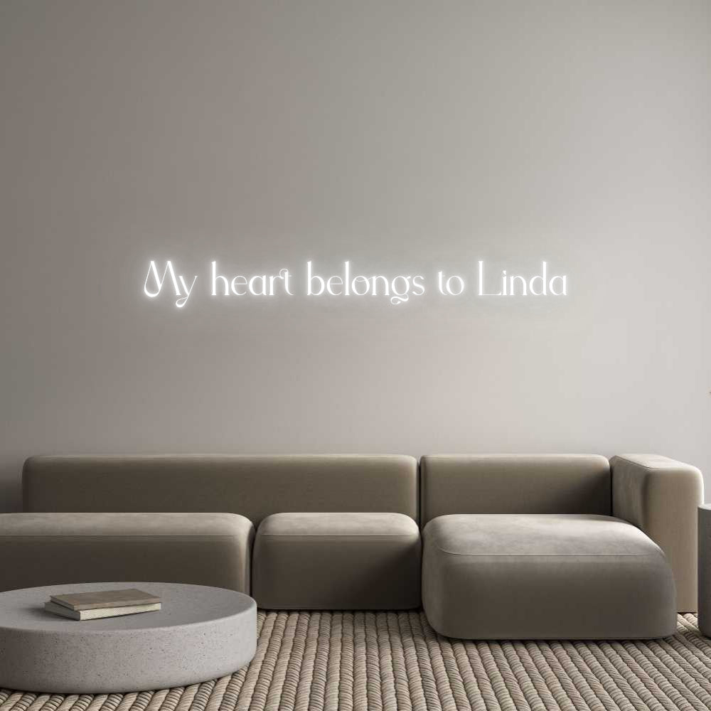 Custom Neon: My heart belo...