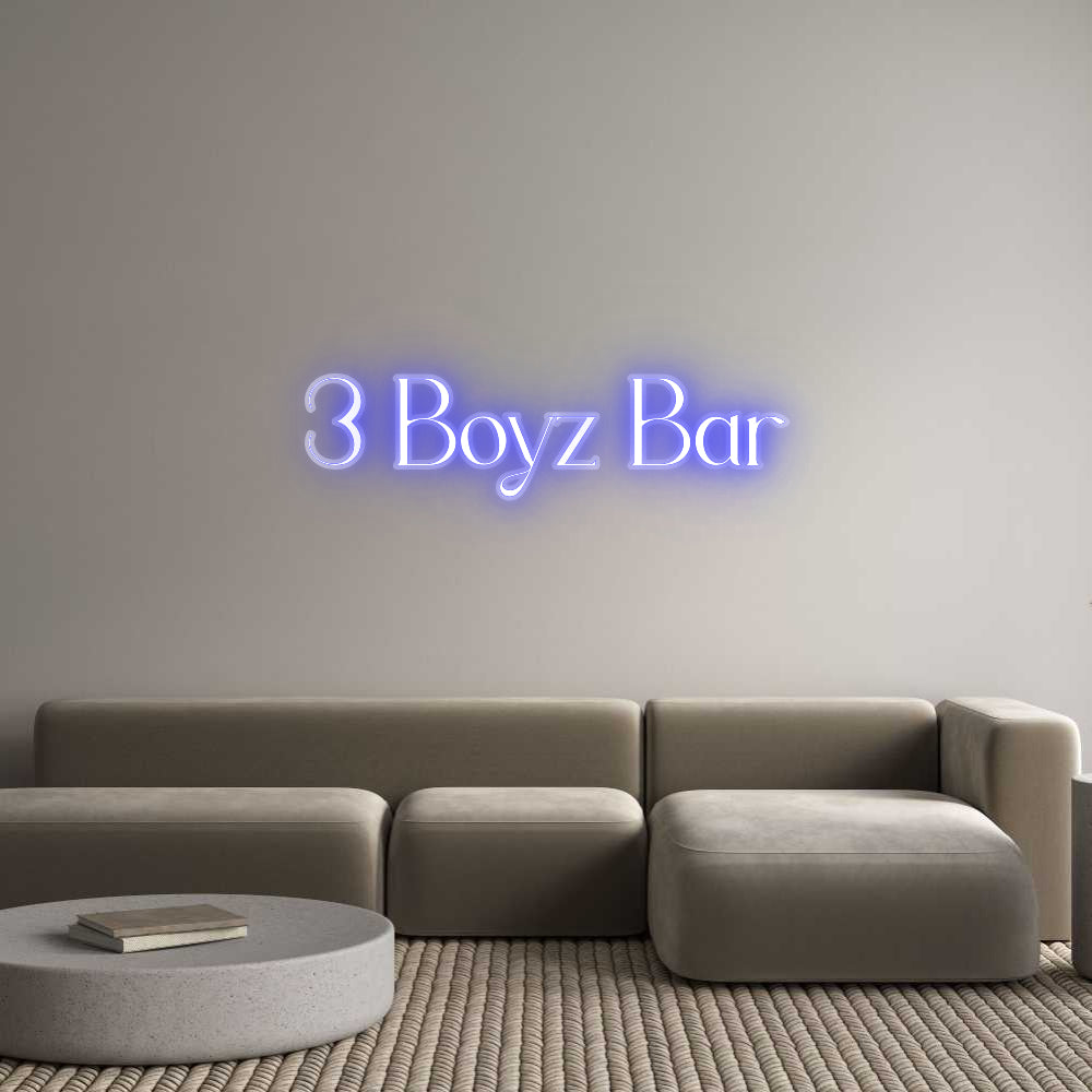 Custom Neon: 3 Boyz Bar