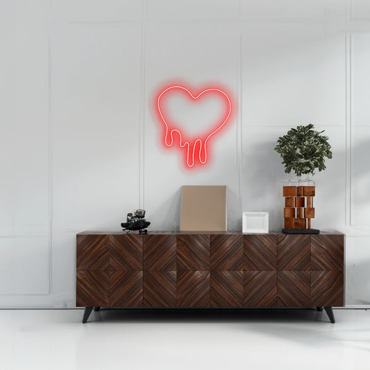Melting Heart Neon Sign